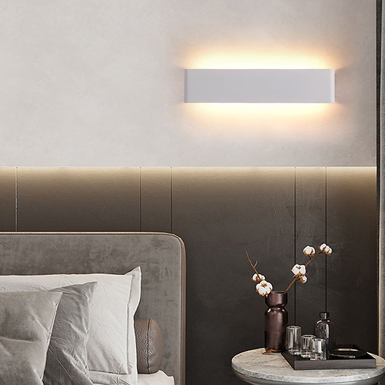 Rectangular Flush Mount Wall Sconce Postmodern Metal Living Room LED Wall Light