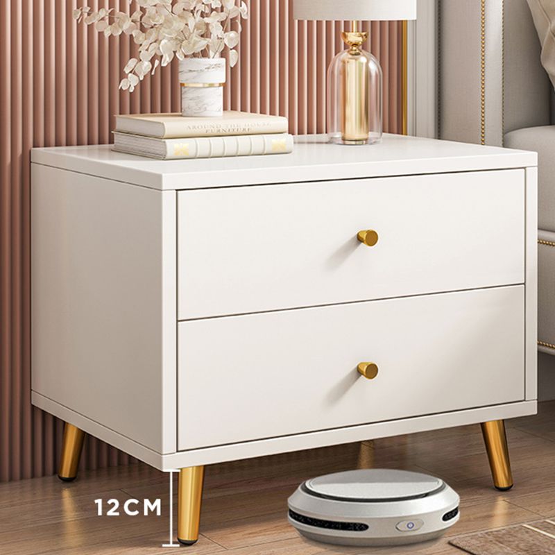 Contemporary Solid Wood Nightstand Drawer Storage Night Table