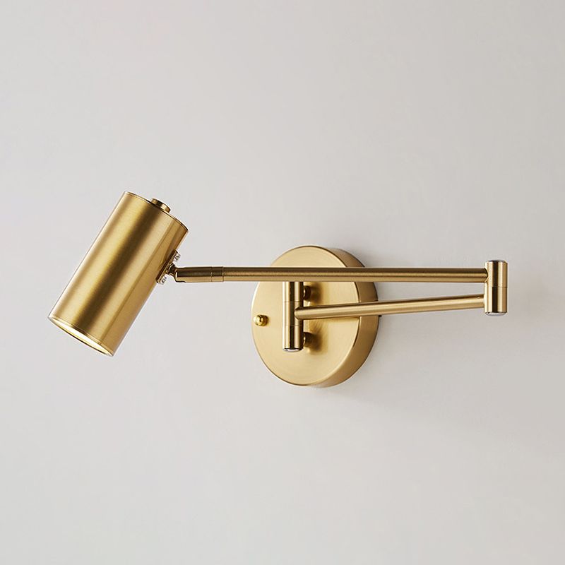 Tubo sconce metallo contemporaneo 1 lampadario a monte a parete lampada con braccio regolabile