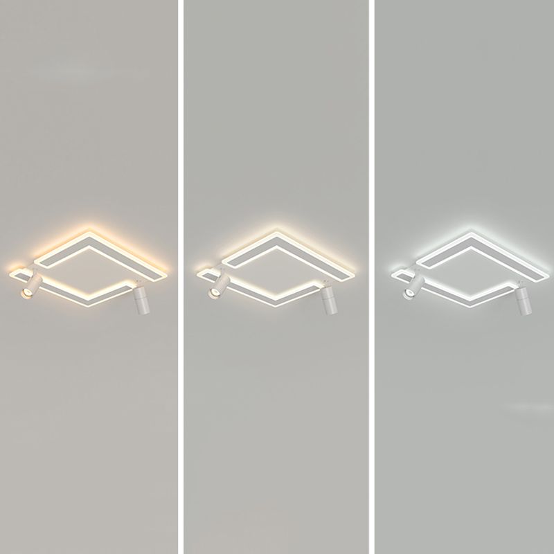 Plafonniers de simplicité blanche avec projecteurs Plafonnier encastré à LED