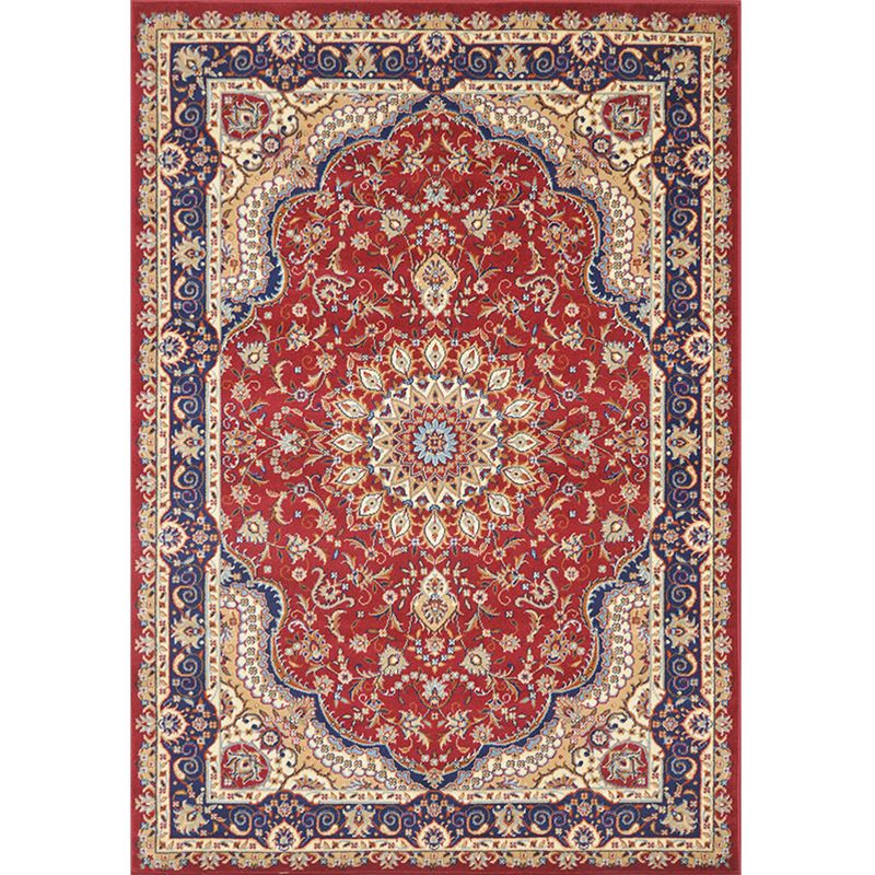 Multicoloe antiek gebied tapijt polyester bloem binnen tapijt anti-slip rugtapijt voor woonkamer