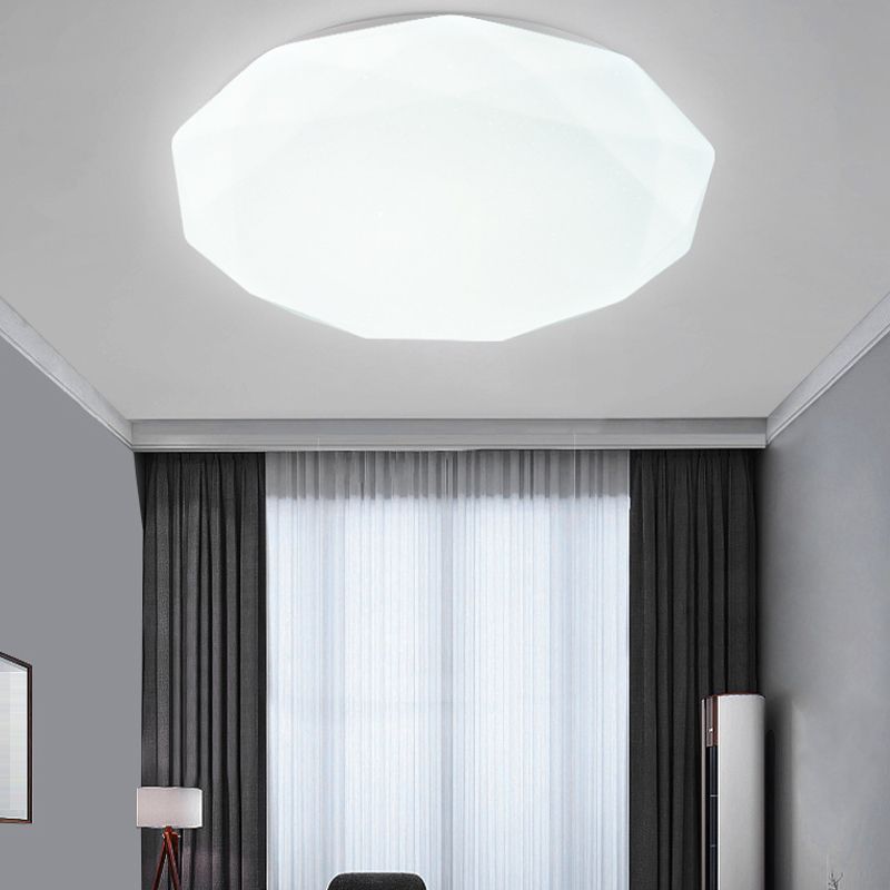 White LED Ceiling Light Modern Ceiling Mount Light with Acrylic Shade for Balcony