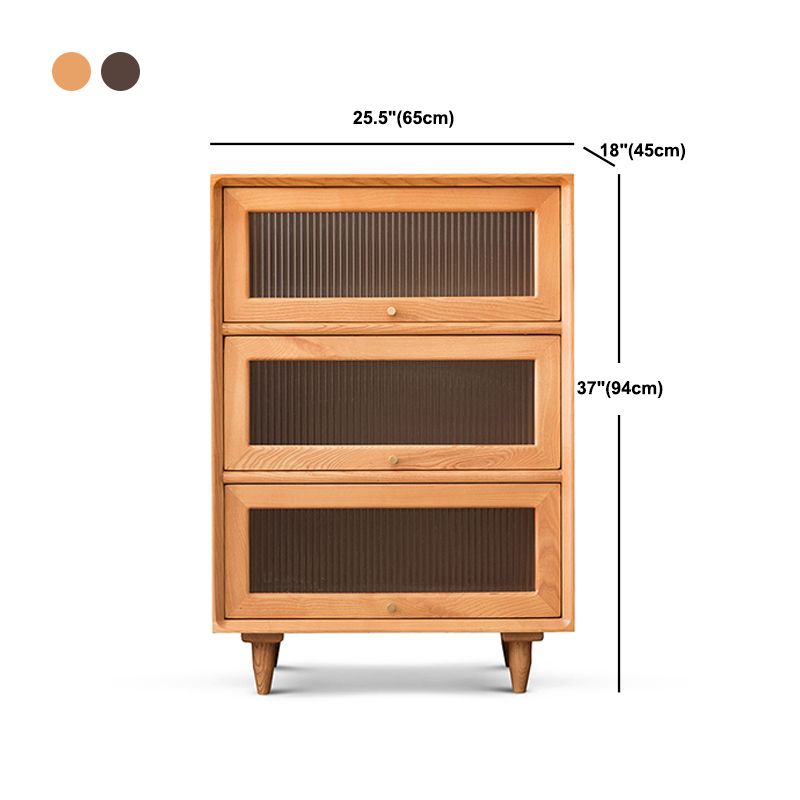 Modern Rectangle Cabinet Knobs Wood Side Cabinet with Drawer