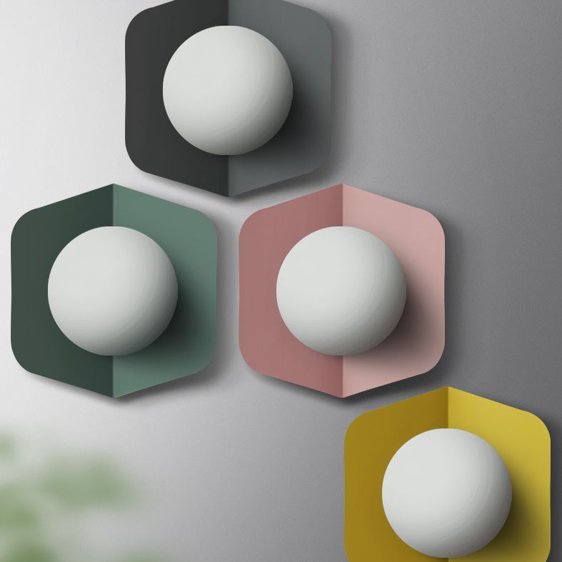 Éclairage mural en forme de boule nordique Éclairage mural en verre nordique pour chambre à coucher