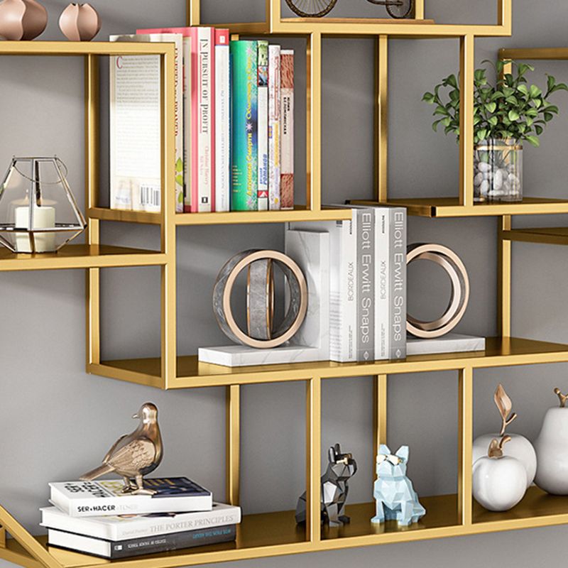 7.1" W Wall Unit Book Shelf Metal Open Shelf Bookcase for Home