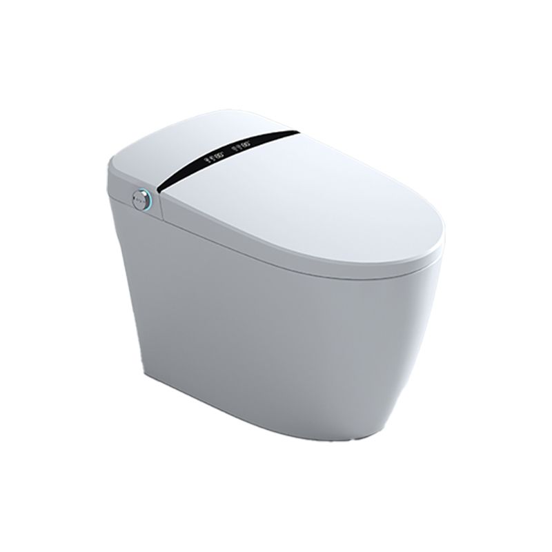 Elongated Toilet Seat Bidet White One-Piece Smart Toilet Bidet with Unlimited Warm Water