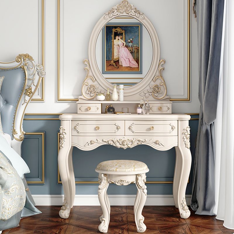 Victorian Bedroom Makeup Vanity Desk Table White Vanity Dressing Table