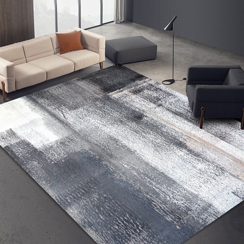 Chic Modern Area Rug Geometric Print Polyester Area Carpet Stain Resistant Rug for Living Room