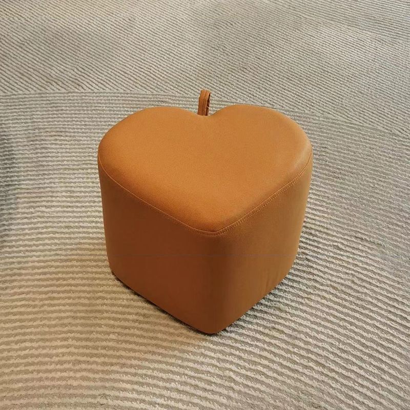 Ottoman Faux Leather Modern Specialty Water Resistant Houndstooth Pattern Ottoman