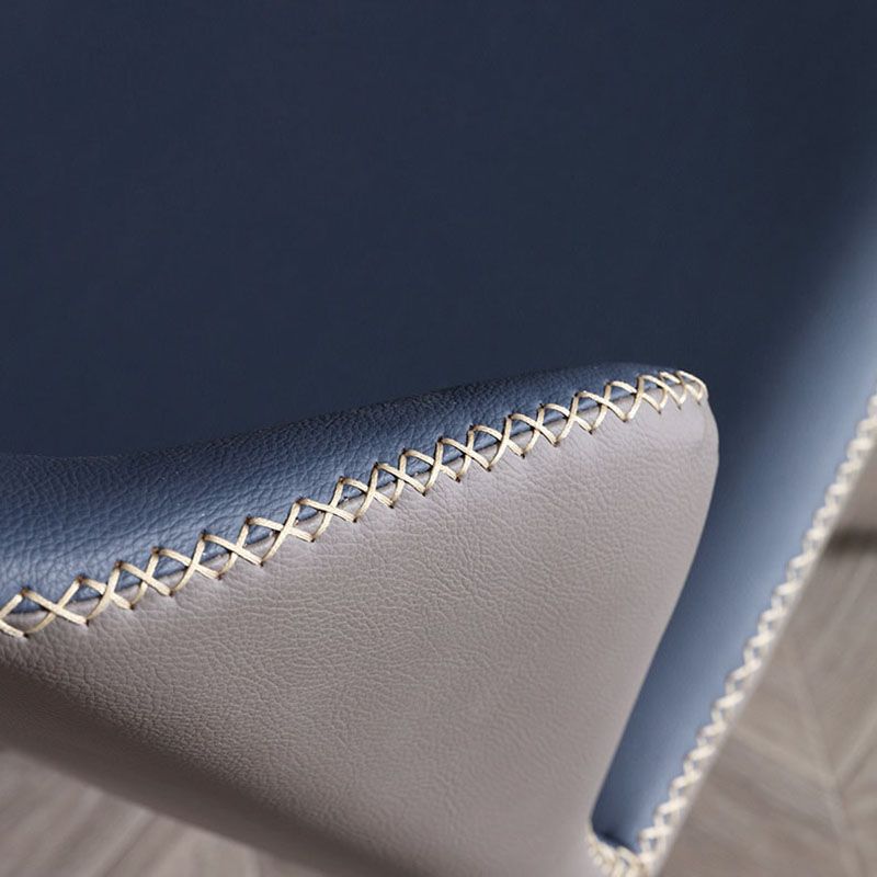 Silla de comedor de cuero contemporánea con respaldo lateral para sala de conferencias