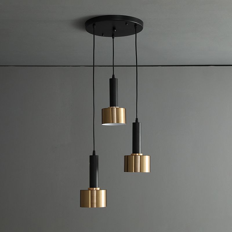 Brass Grenade Shaped Ceiling Light Simplicity 3 Heads Metallic Suspension Light Fixture