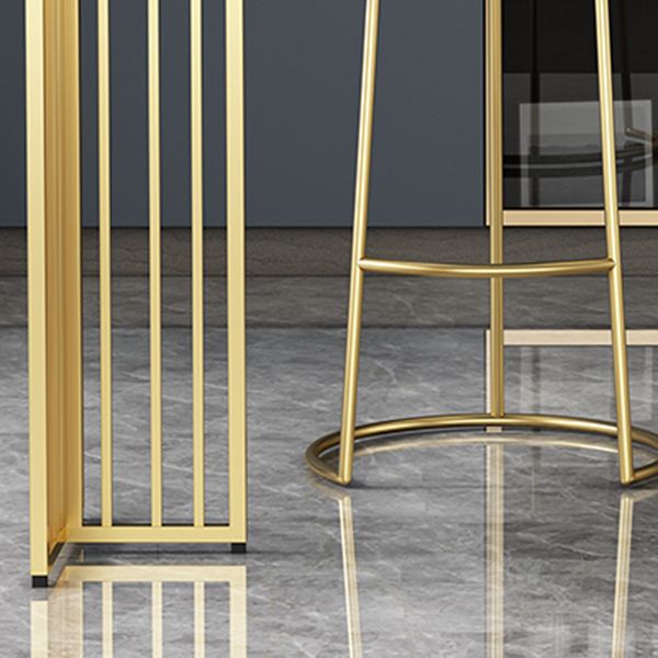 1/3 Pieces Bar Stool and Table Set Faux Marble Contemporary Faux Marble