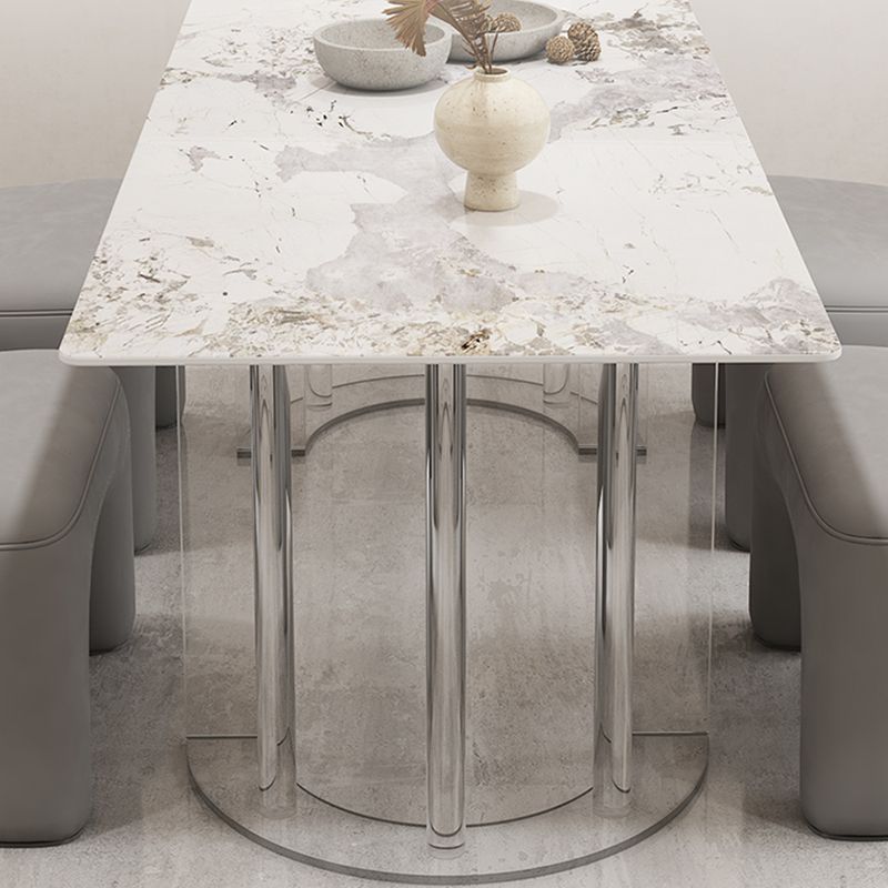 Glam Style Stone Furniture 1/5/7 Pcs Standard Height Dining Room Furniture Set for Home