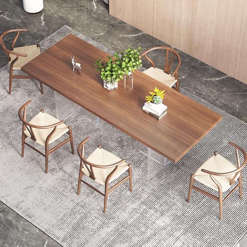 Modern 1/6 Pieces Dining Set Rectangle Pine Wood Dining Table for Kitchen Dining Room