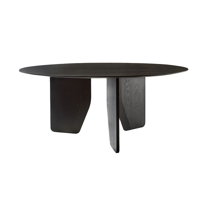 Dinner Kitchen Table Dining Room Round Wood Dining Table in Black