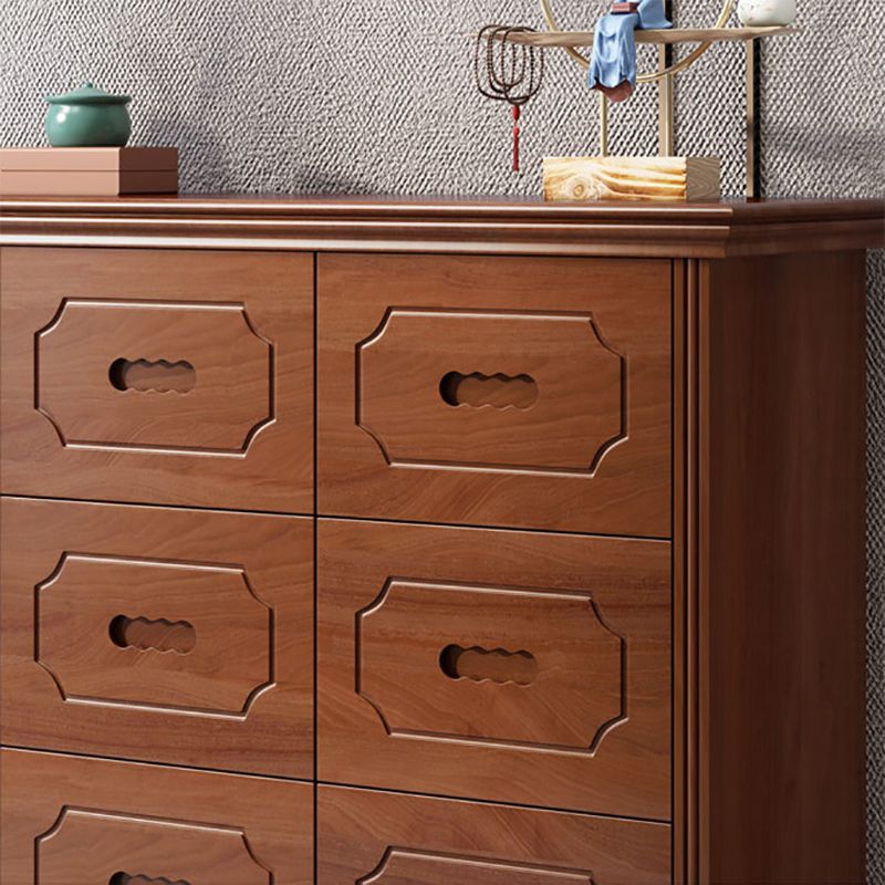 Mid-Century Chest Modern Solid Wood 6 - Drawer Standard Accent Chest