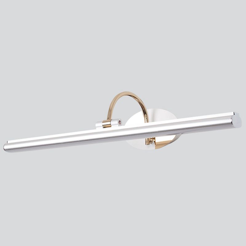 Idea illuminazione a parete in metallo in metallo lineare moderna 1- Light Montaggio a parete specchio lampada
