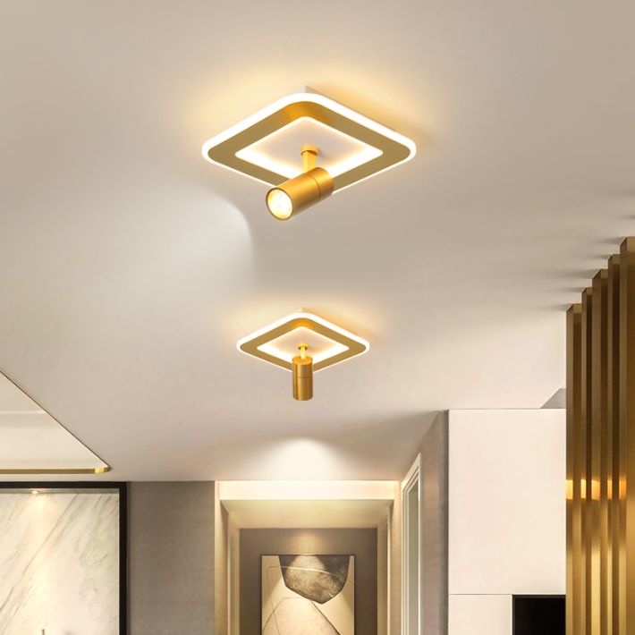 Modern LED Flush Mount 1 Spotlight Metal Ceiling Mounted Light for Hallway