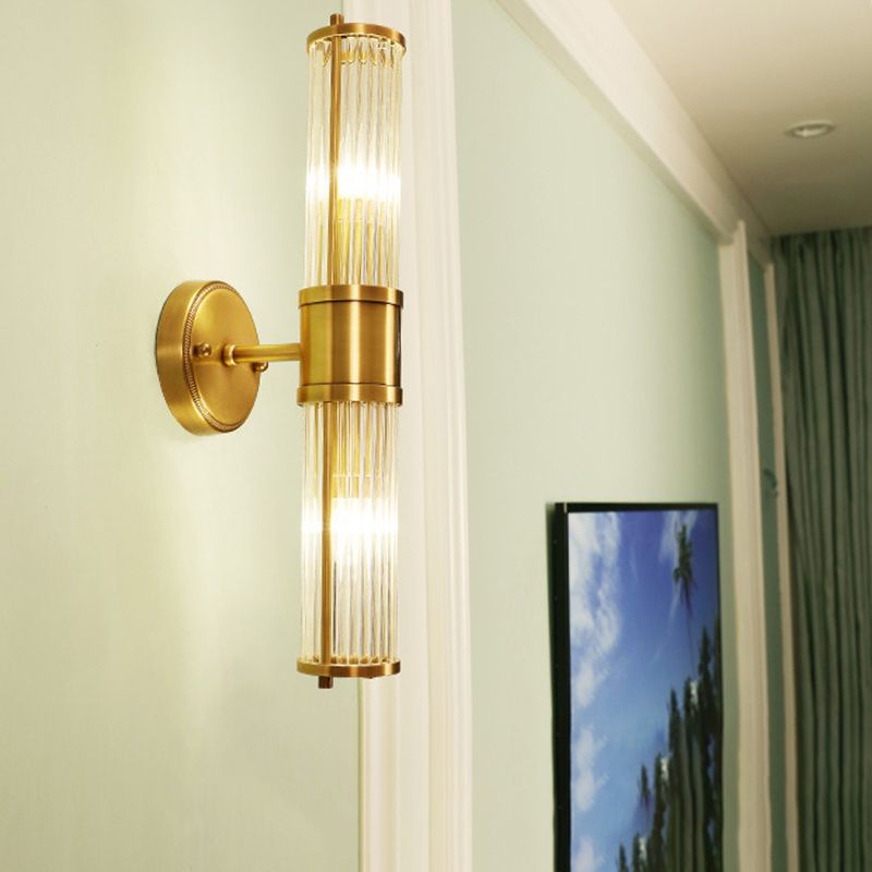 Modern Simple Copper Vanity Light Cylinder Shape Vanity Lamp for Shower Room
