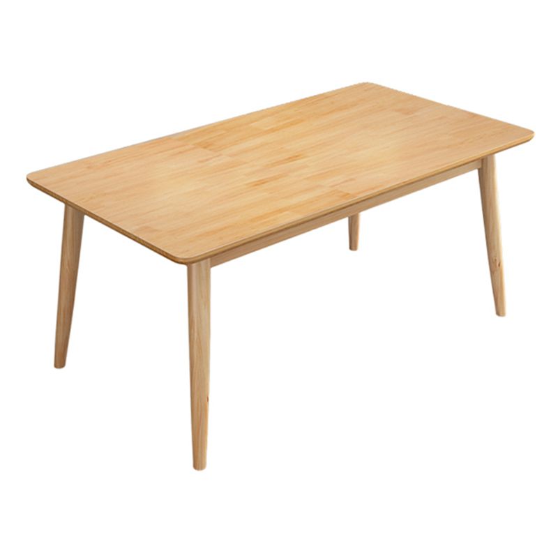 Rettangolo 4 gambe tavolo da pranzo moderno tavolo fisso in legno con legno massiccio