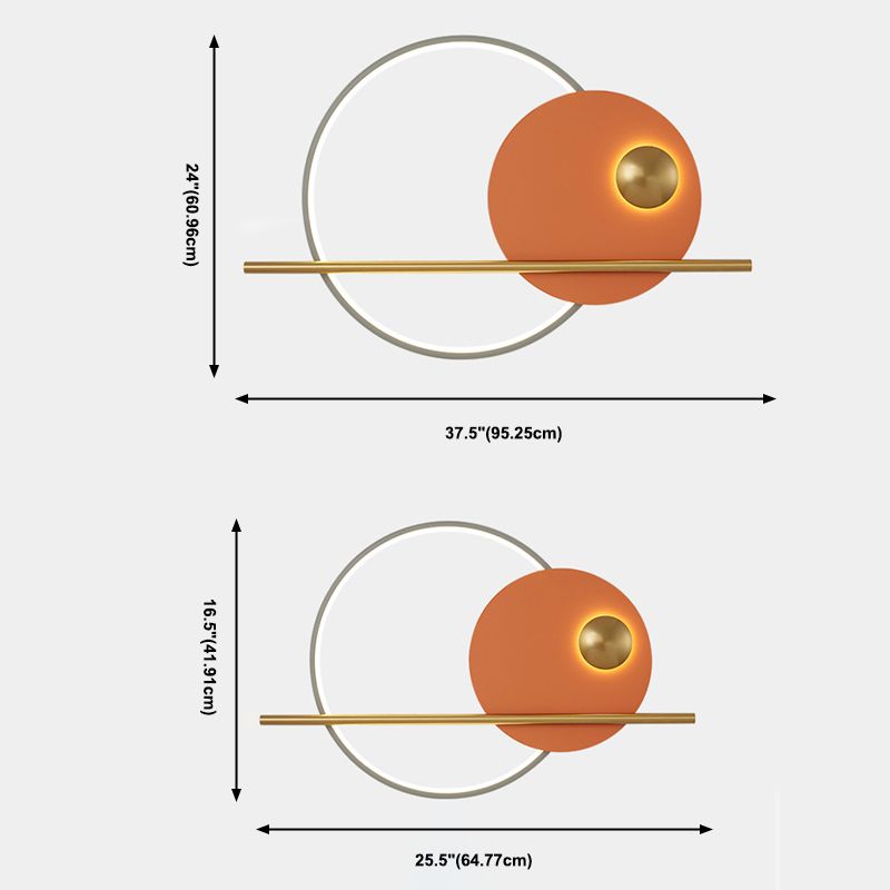 Geometrische Wandmontageleuchte moderne 1-Licht-Wandlampe mit Acrylschatten