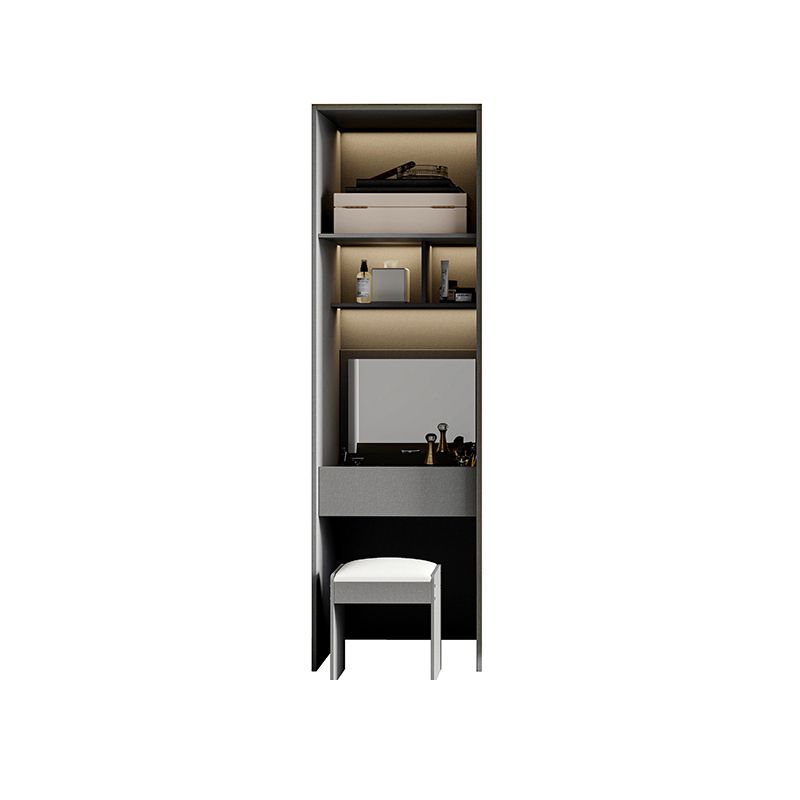 Glass and Wood Wardrobe Armoire Contemporary Wardrobe Closet