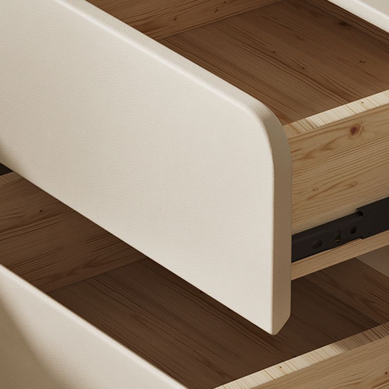 18.5" Tall Wood Nightstand with Drawers Accent Table Nightstand