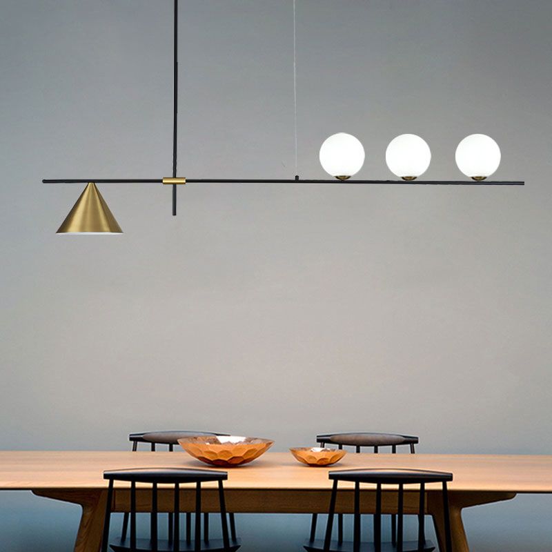 Contemporary Style Spherical Shape Island Lighting Glass Island Lighting Fixtures