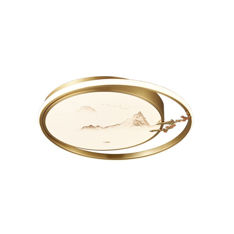 Lámparas de montaje empotrado de forma circular Accesorios de montaje empotrado de 2 luces de metal moderno en oro
