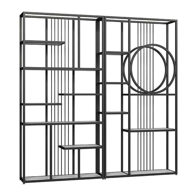 Luxury Floor Wine Bottle Holder Metal Bottle Rack with Shelf