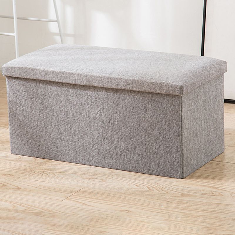 Modern Solid Color Ottoman Cotton Rectangle Ottoman for Living Room