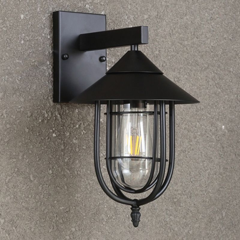 Metal Tapered Wall Sconce Lights Industrial Style 1 Light Wall Mounted Lamps