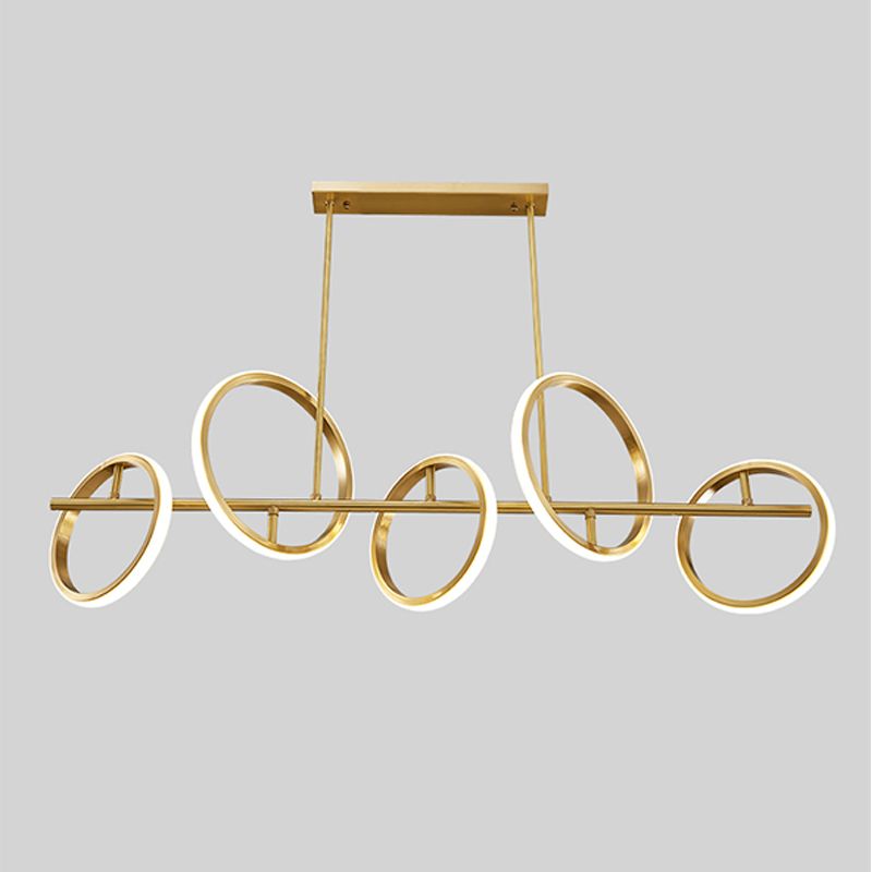 Circle Chandelier Light Fixtures Contemporary Metal Pendant Lights for Kitchen Island