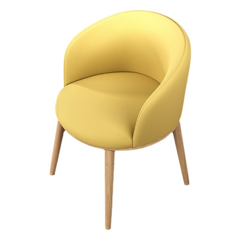 Glam Style Parsons Arm Chair Indoor Dining Chair with Metal Base