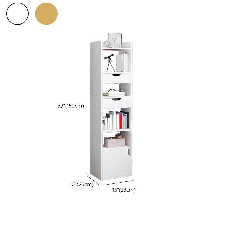 Modern Bookcase Open Back Engineered Wood Bookshelf for Study Room