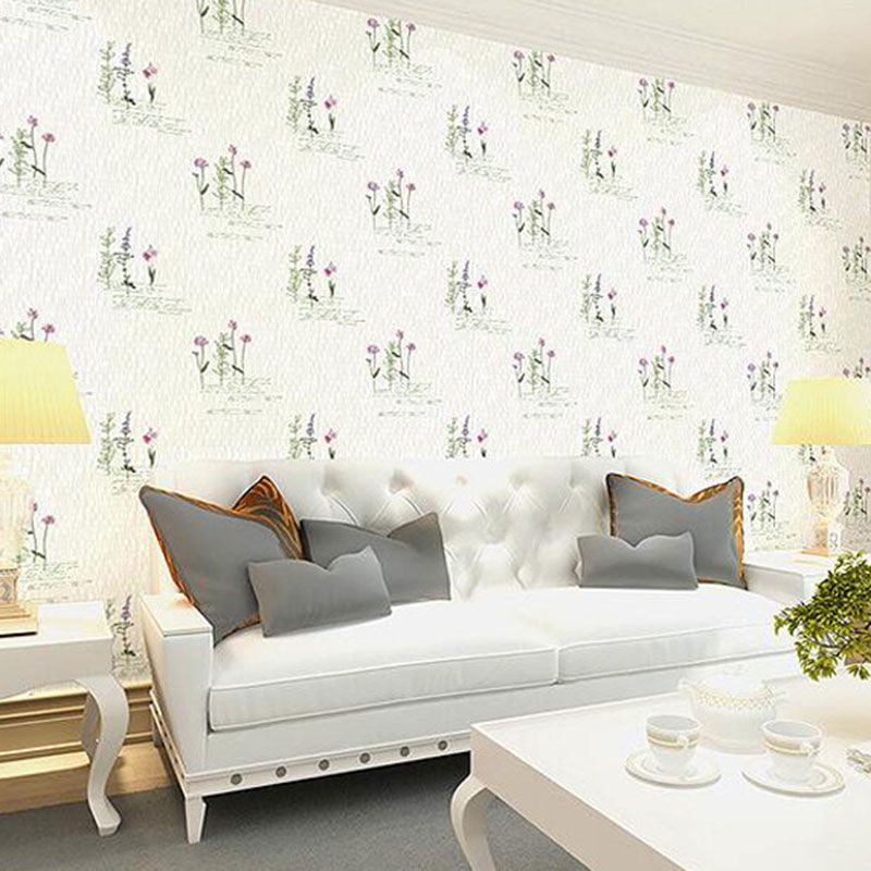 3D Print Blossom Non-Pasted Wallpaper Roll, 33'L x 20.5"W, Soft Color