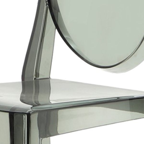 26-inch Height Barstool Modern Indoor Transparent Plastic Bar Stool