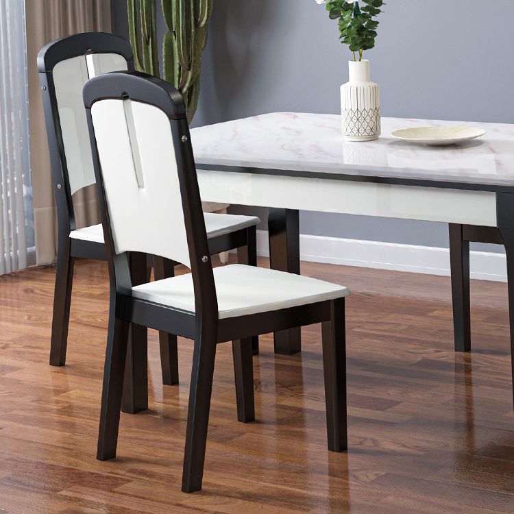 Dining Room Set Modern with Sintered Stone Dining Table and Solid Wood Chairs