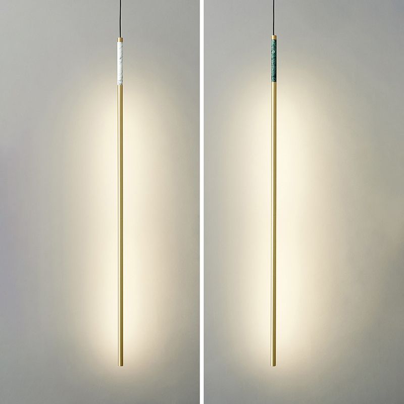 Eigentijdse hangende hanglamp lineaire vorm marmeren hanger voor woonkamer slaapkamer