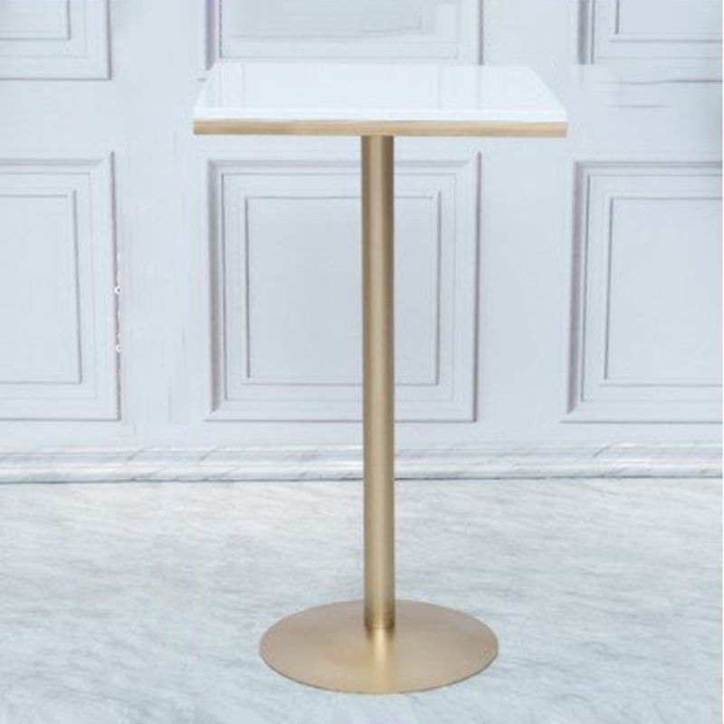 Stone Bar Dining Table Glam Bar Table with Pedestal for Dining Room