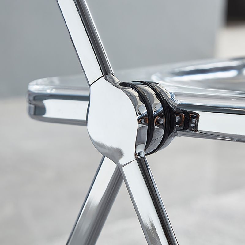 Industrial Style Plastic Dining Armless Chair Open Back Single Dining Side Chair for Restaurant