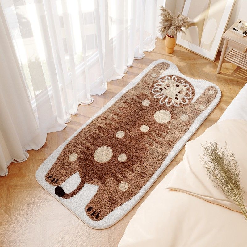 Tapis de tapis de zone lavable à la mode à la mode à la mode à la mode avec support sans glissement