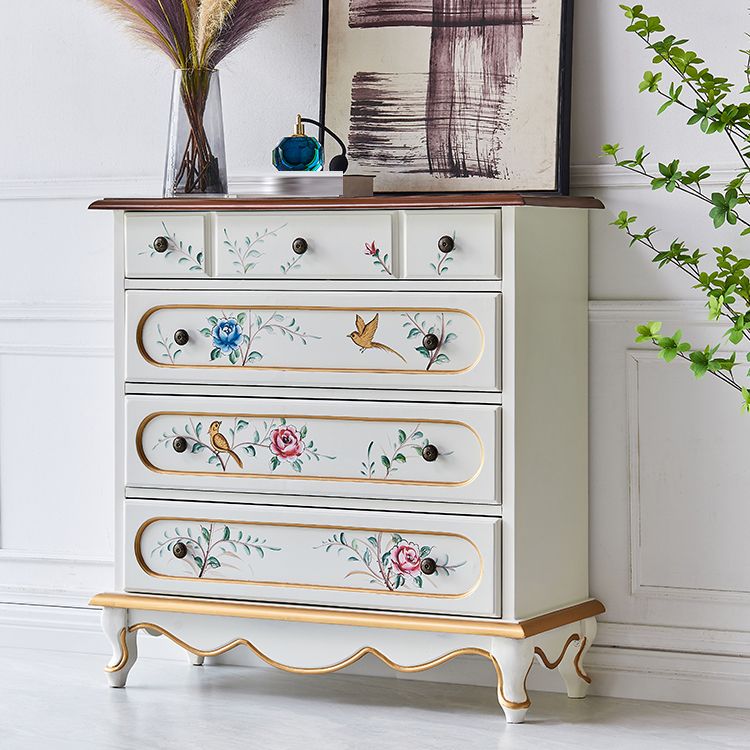 Contemporary Dresser Manufactured Wood Storage Chest with 3/4/5 Drawers