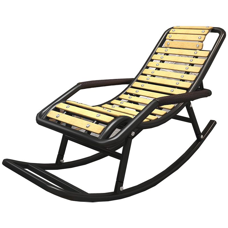 Wicker and Metal Rocking Chair Contemporary Reclining Rocker Chair Spindle