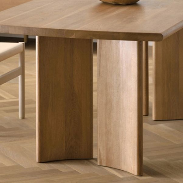 Rectangle Wood Dining Table Modern Ash Table in Nature with 4 Legs