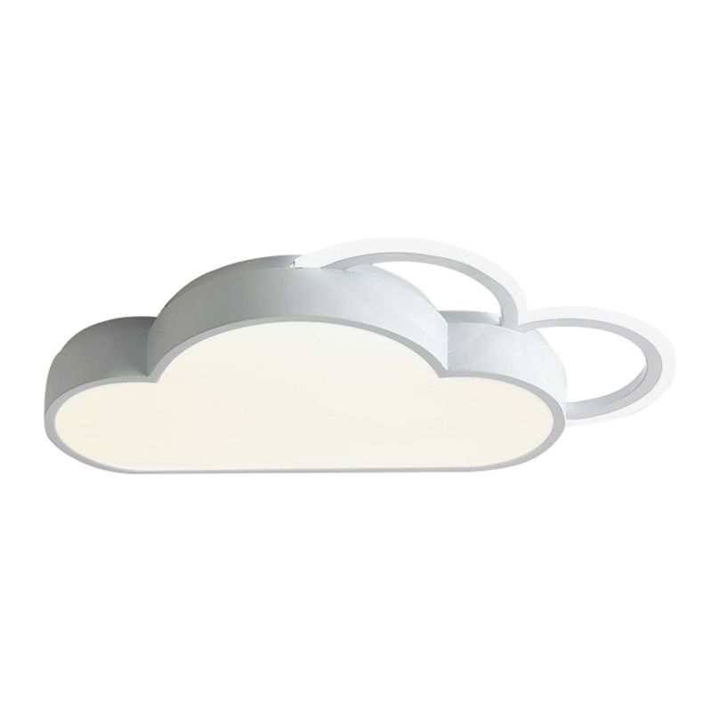 Simplistic Cloud Shaped Flush Mount Lighting Acrylic Bedroom LED Flush Mount Fixture