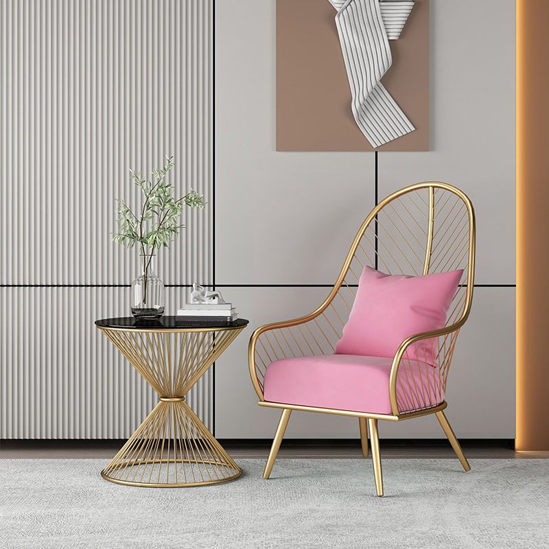 Glam Accent Chair Living Room Reclining Basic Four Legs Pillow Back Parsons Chair
