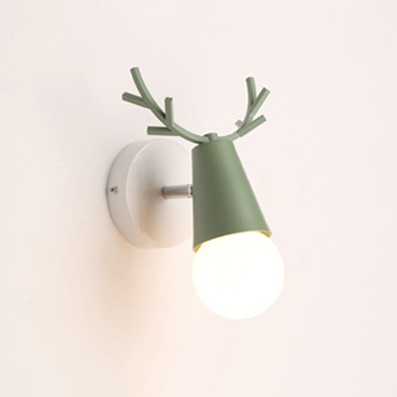 Modern Colorful Wall Sconce Light Creative Antlers Wall Light Fixture for Bedroom