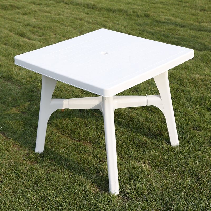 Modern Geometric Waterproof Courtyard Table Plastic Base Outdoor Table