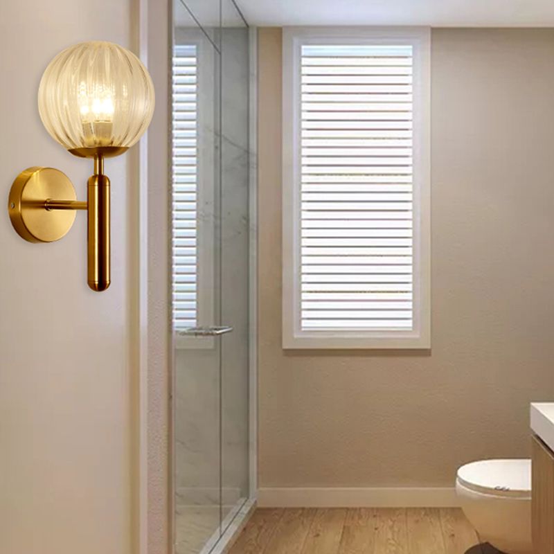 Modern Style Ball Wall Mounted Lamps Glass 1 Light Wall Sconces